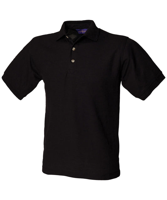 Henbury HB410 Ultimate 65/35 polo shirt in Black