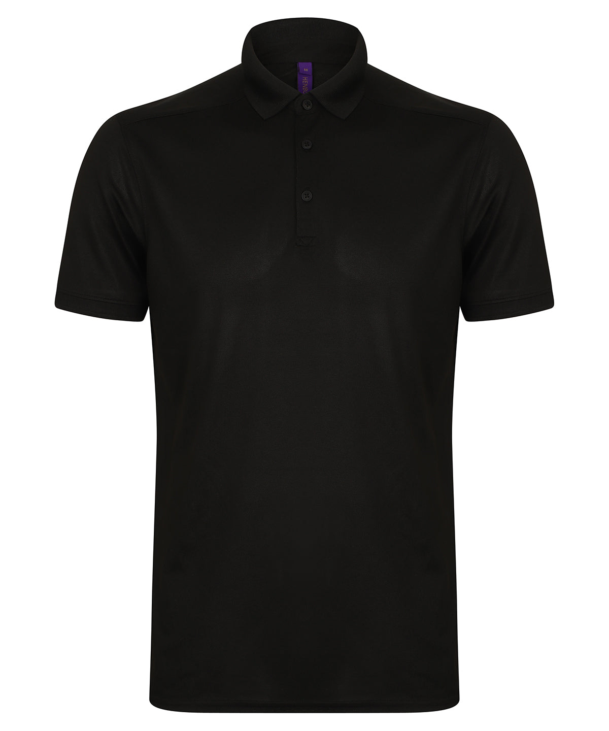 Henbury HB460 Stretch polo shirt with wicking finish (slim fit) in Black*