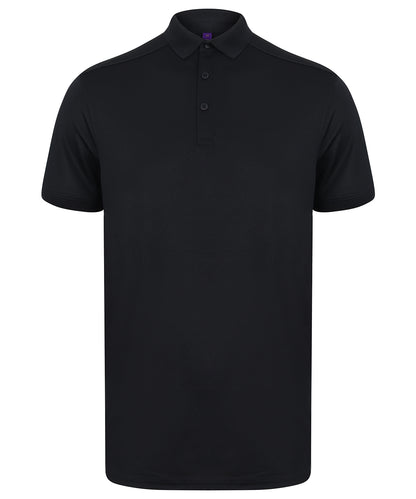 Henbury HB460 Stretch polo shirt with wicking finish (slim fit) in Navy*