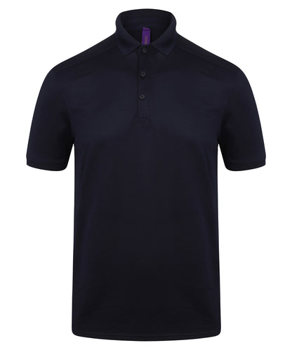 Henbury HB460 Stretch polo shirt with wicking finish (slim fit) in Oxford Navy*