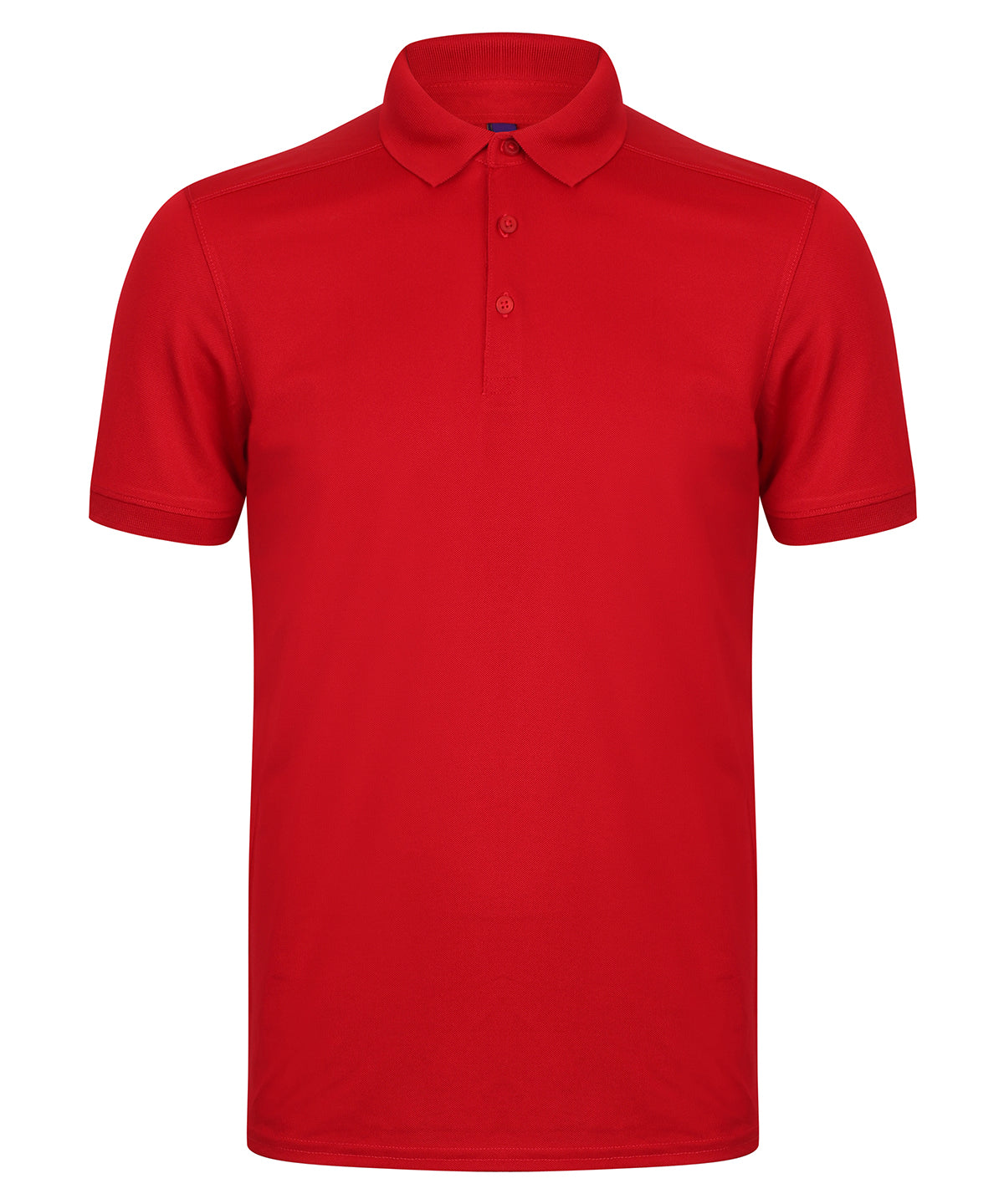 Henbury HB460 Stretch polo shirt with wicking finish (slim fit) in Red