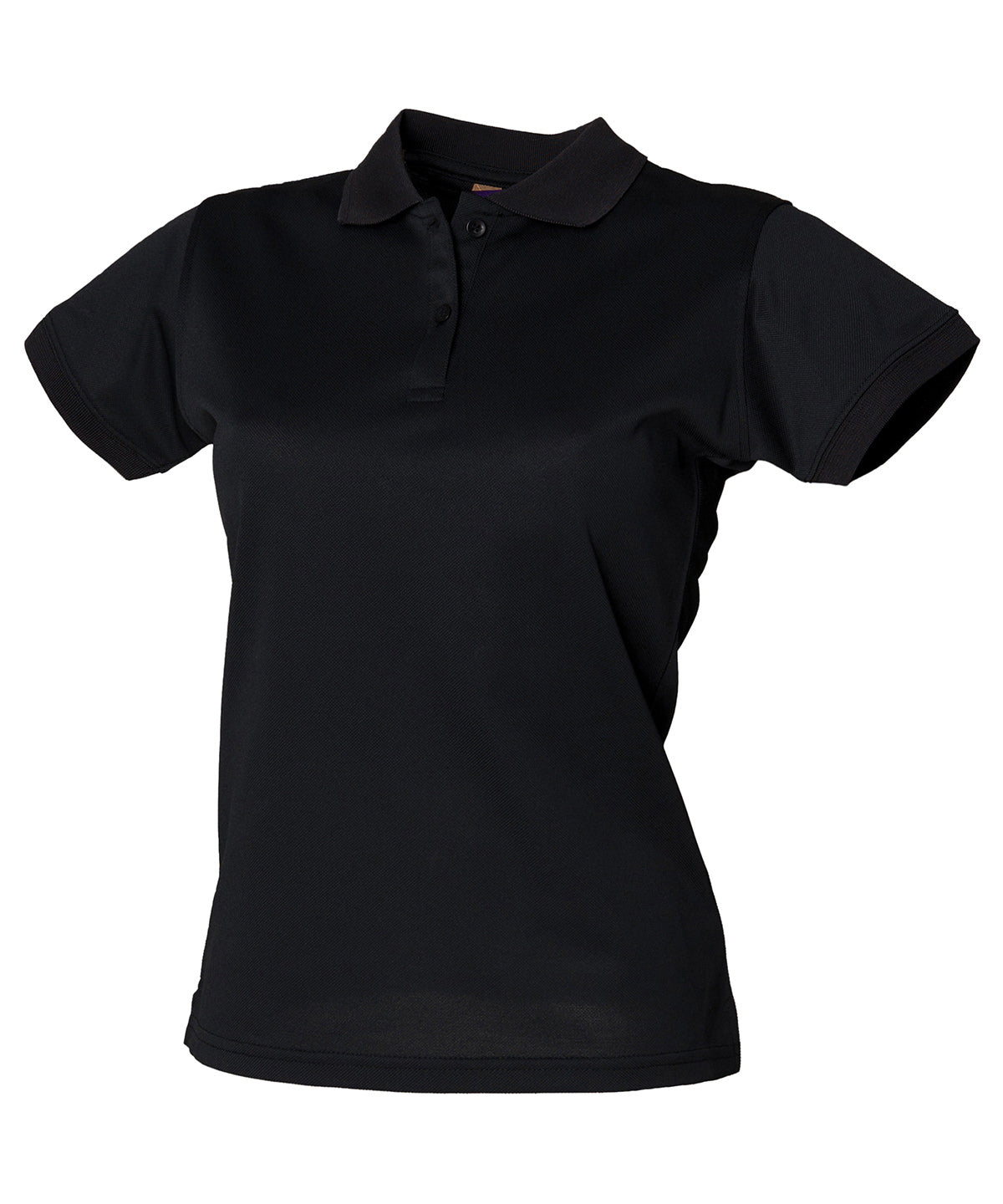 Henbury HB476 Women's Coolplus® polo shirt in Black