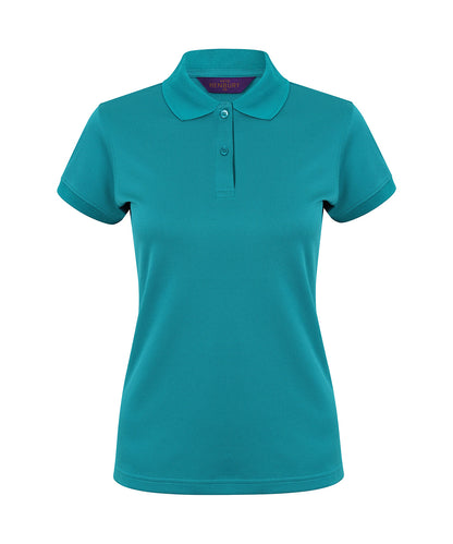 Henbury HB476 Women's Coolplus® polo shirt in Bright Jade