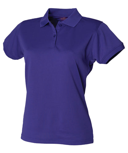 Henbury HB476 Women's Coolplus® polo shirt in Bright Purple