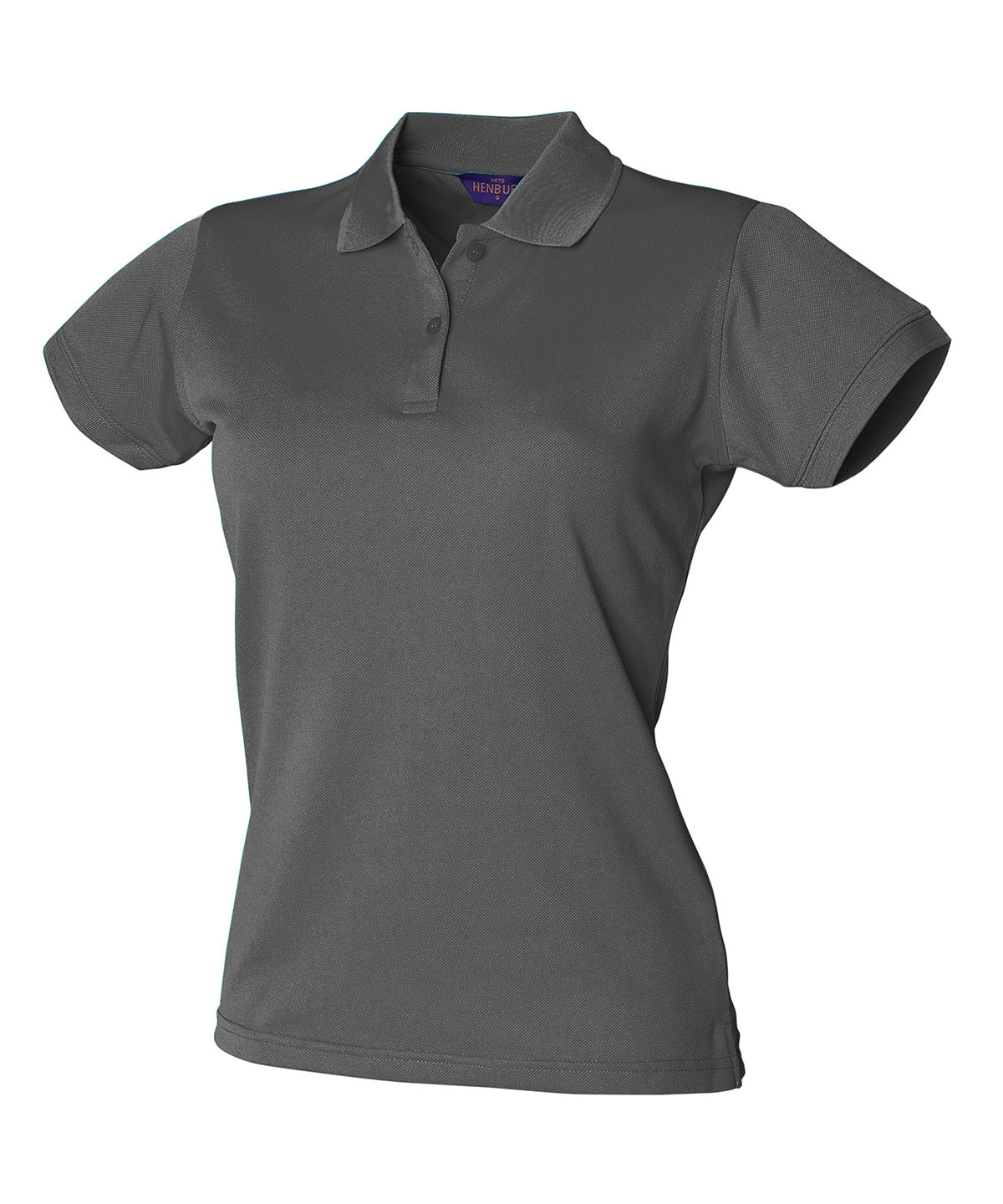 Henbury HB476 Women's Coolplus® polo shirt in Charcoal Grey