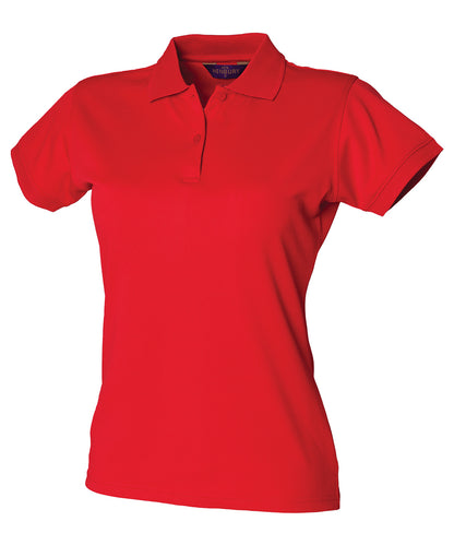 Henbury HB476 Women's Coolplus® polo shirt in Classic Red
