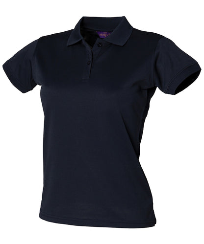 Henbury HB476 Women's Coolplus® polo shirt in Navy