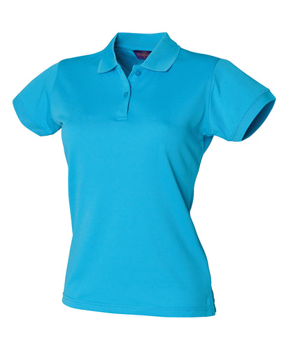Henbury HB476 Women's Coolplus® polo shirt in Turquoise