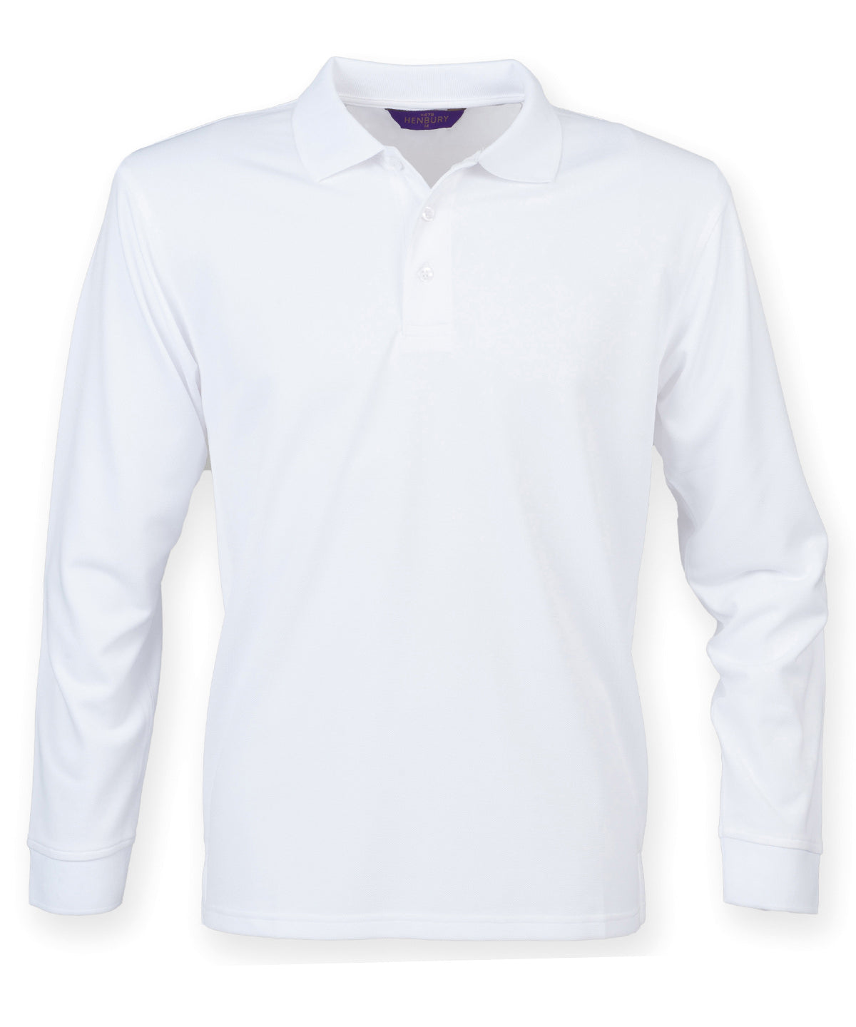 Henbury HB478 Long sleeve Coolplus® polo shirt in White*