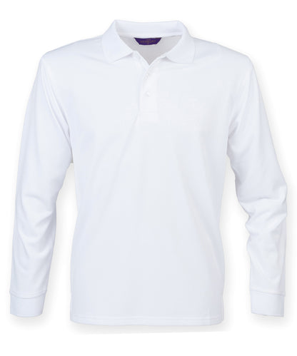 Henbury HB478 Long sleeve Coolplus® polo shirt in White*