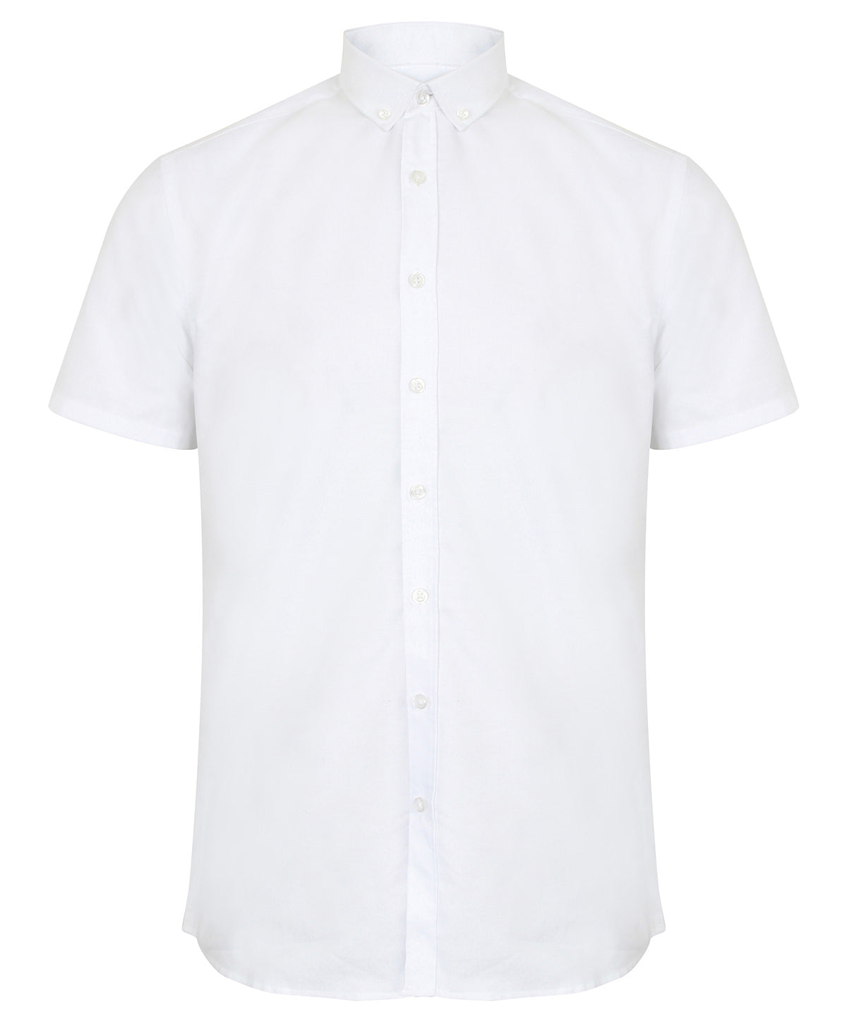 Henbury HB517 Modern short sleeve Oxford shirt in White