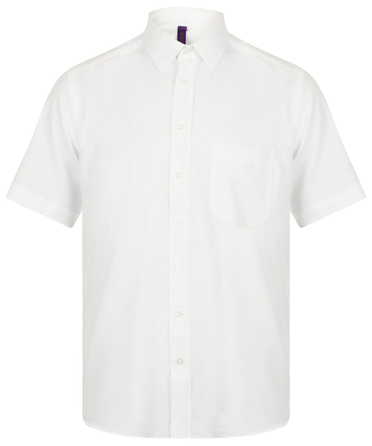 Henbury HB595 Wicking antibacterial short sleeve shirt in White