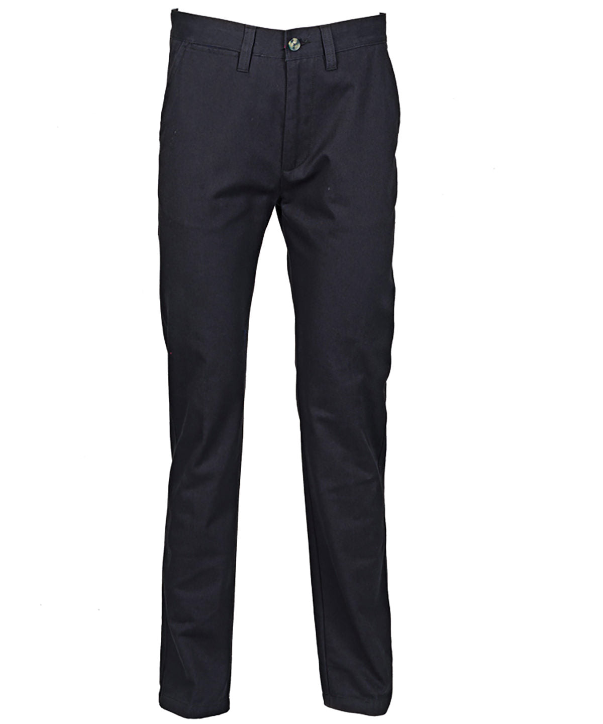 Henbury HB641 Women's 65/35 flat fronted chino trousers in Navy
