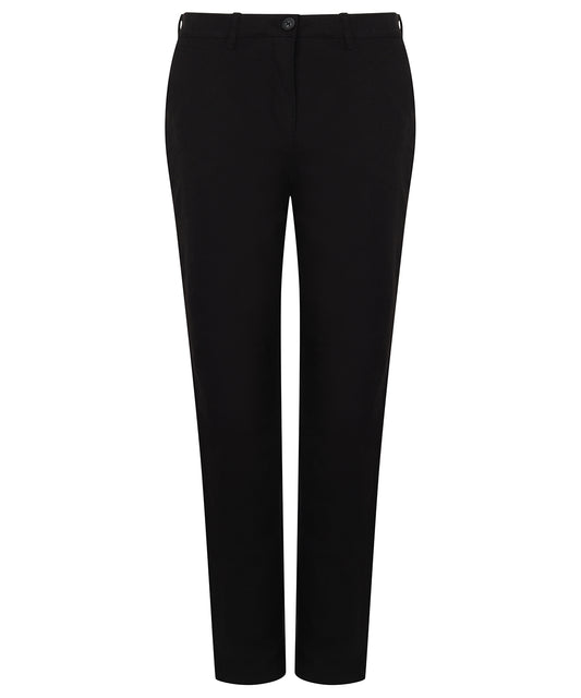 Henbury HB651 Women's stretch chinos in Black