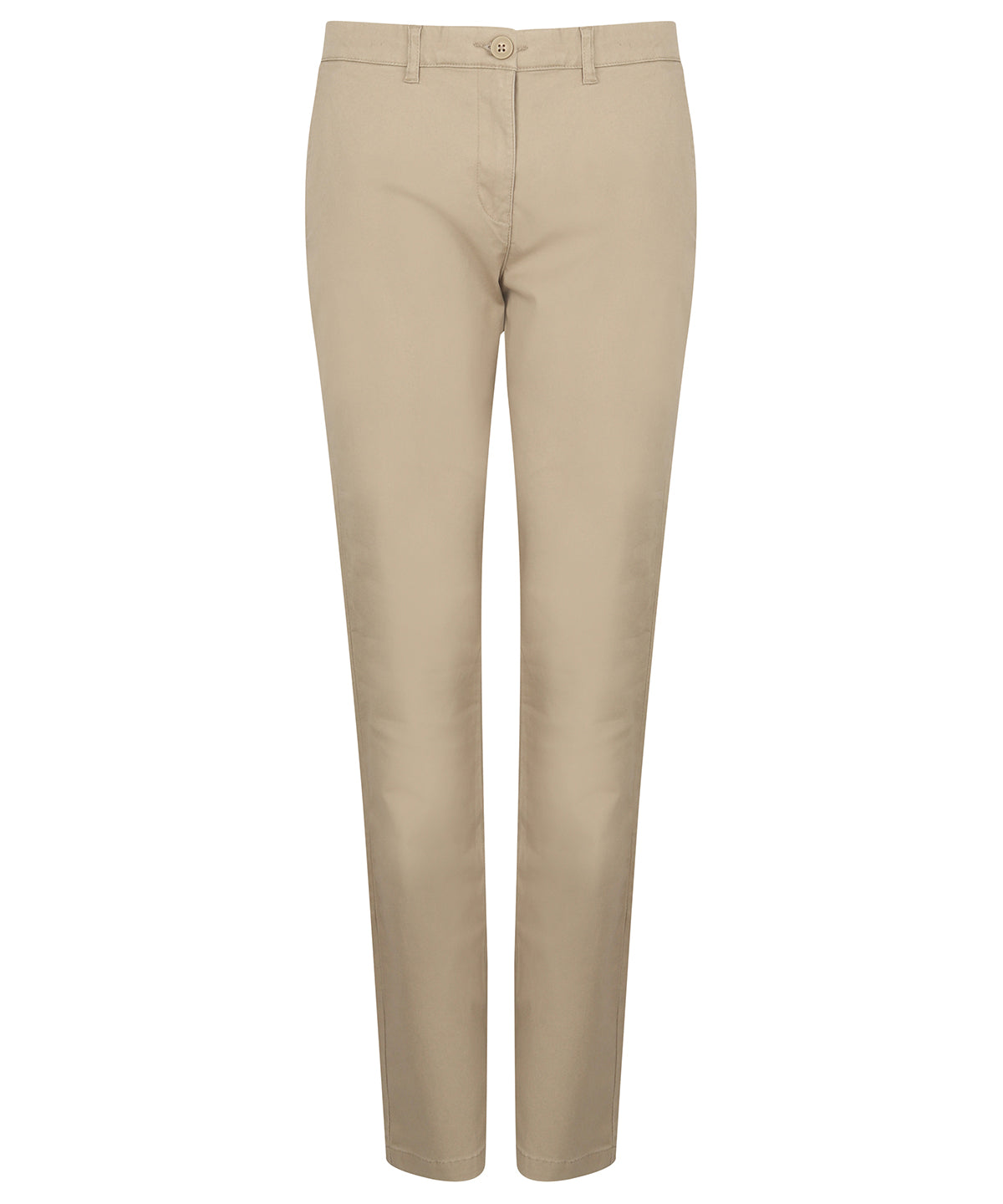 Henbury HB651 Women's stretch chinos in Stone