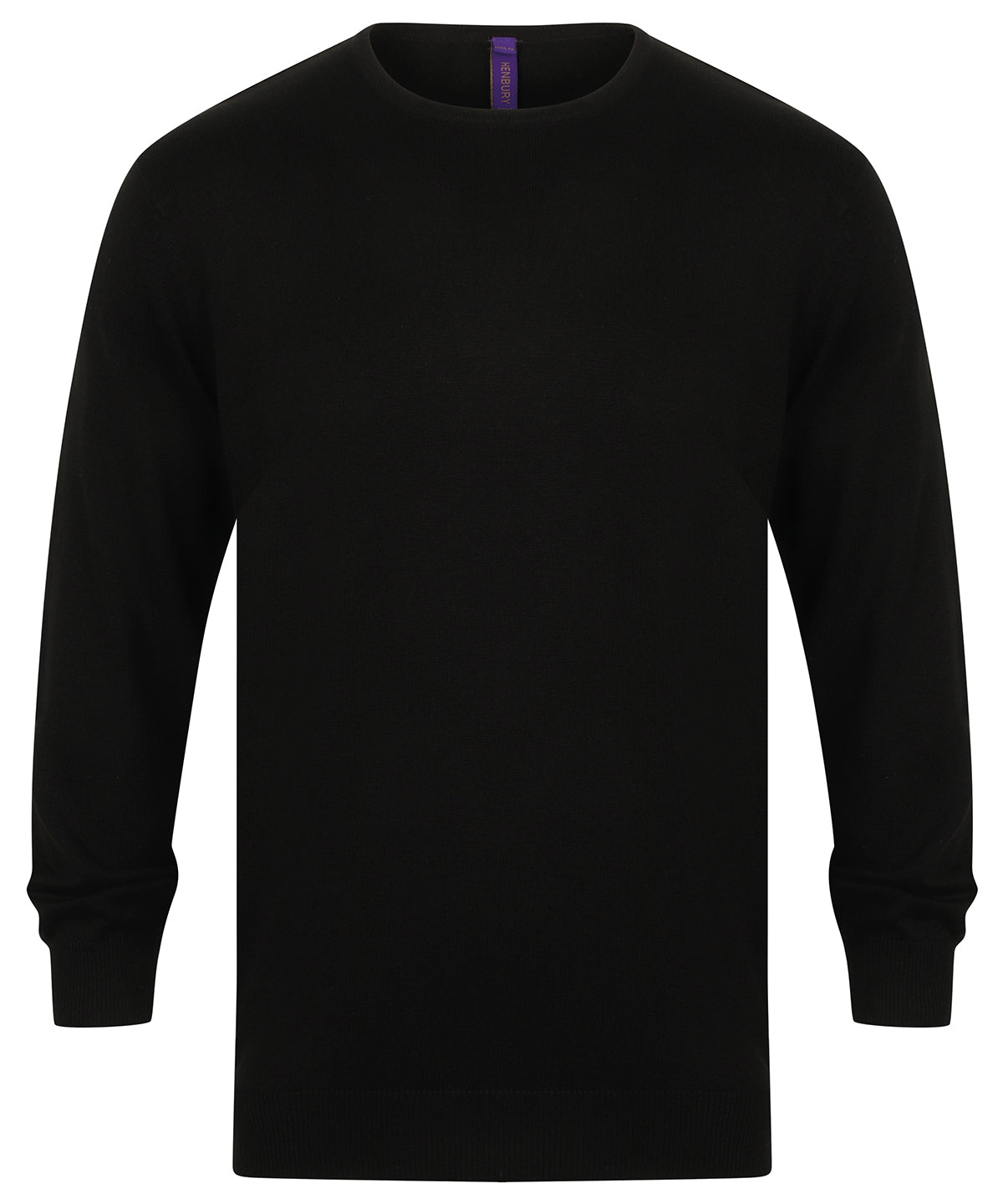 Henbury HB725 Crew neck jumper in Black
