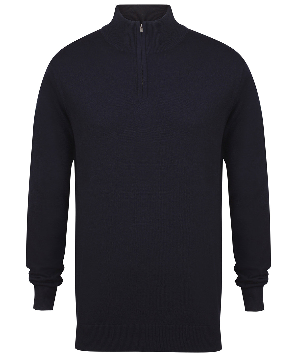 Henbury HB729 ¼ zip jumper in Navy