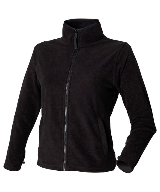 Henbury HB851 Women's microfleece jacket in Black