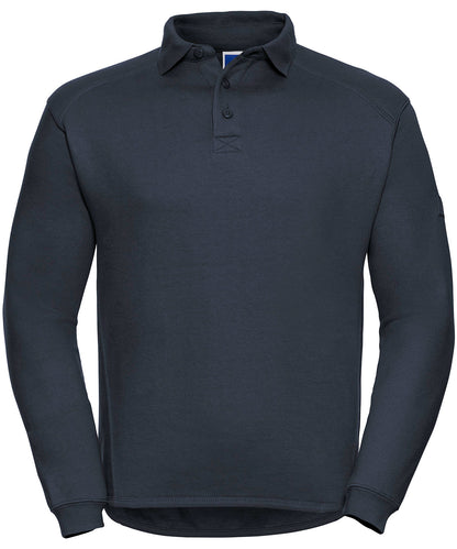 Russell Athletic J012M Heavy-duty collar sweatshirt in French Navy