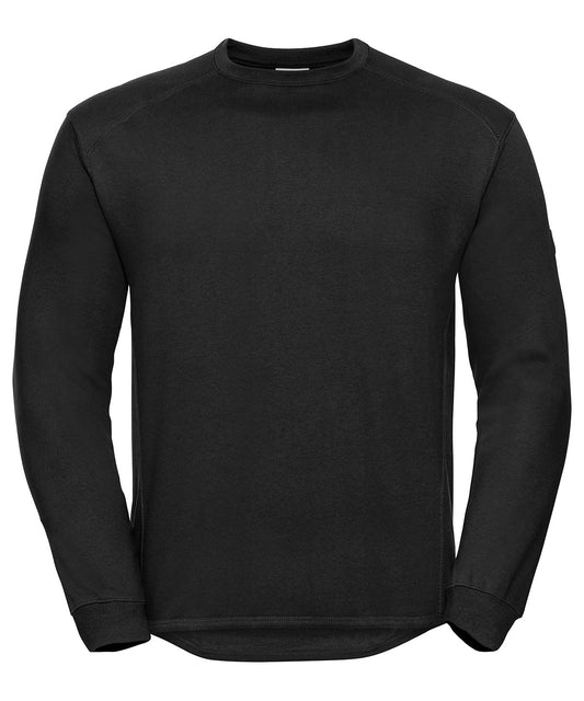Russell Athletic J013M Heavy-duty crew neck sweatshirt in Black