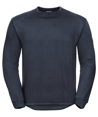 Russell Athletic J013M Heavy-duty crew neck sweatshirt in French Navy