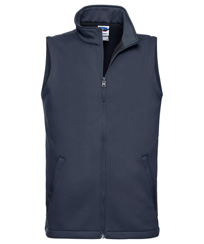Russell Athletic J041M Smart softshell gilet in French Navy