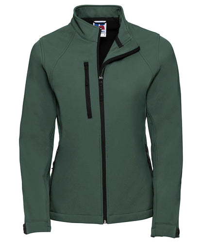 Russell Athletic J140F Women's softshell jacket in Bottle Green