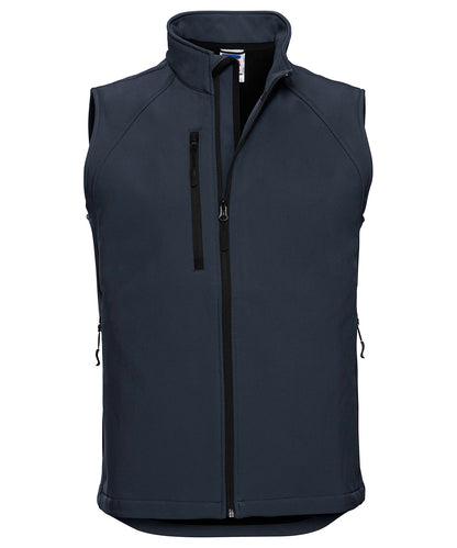 Russell Athletic J141M Softshell gilet in French Navy