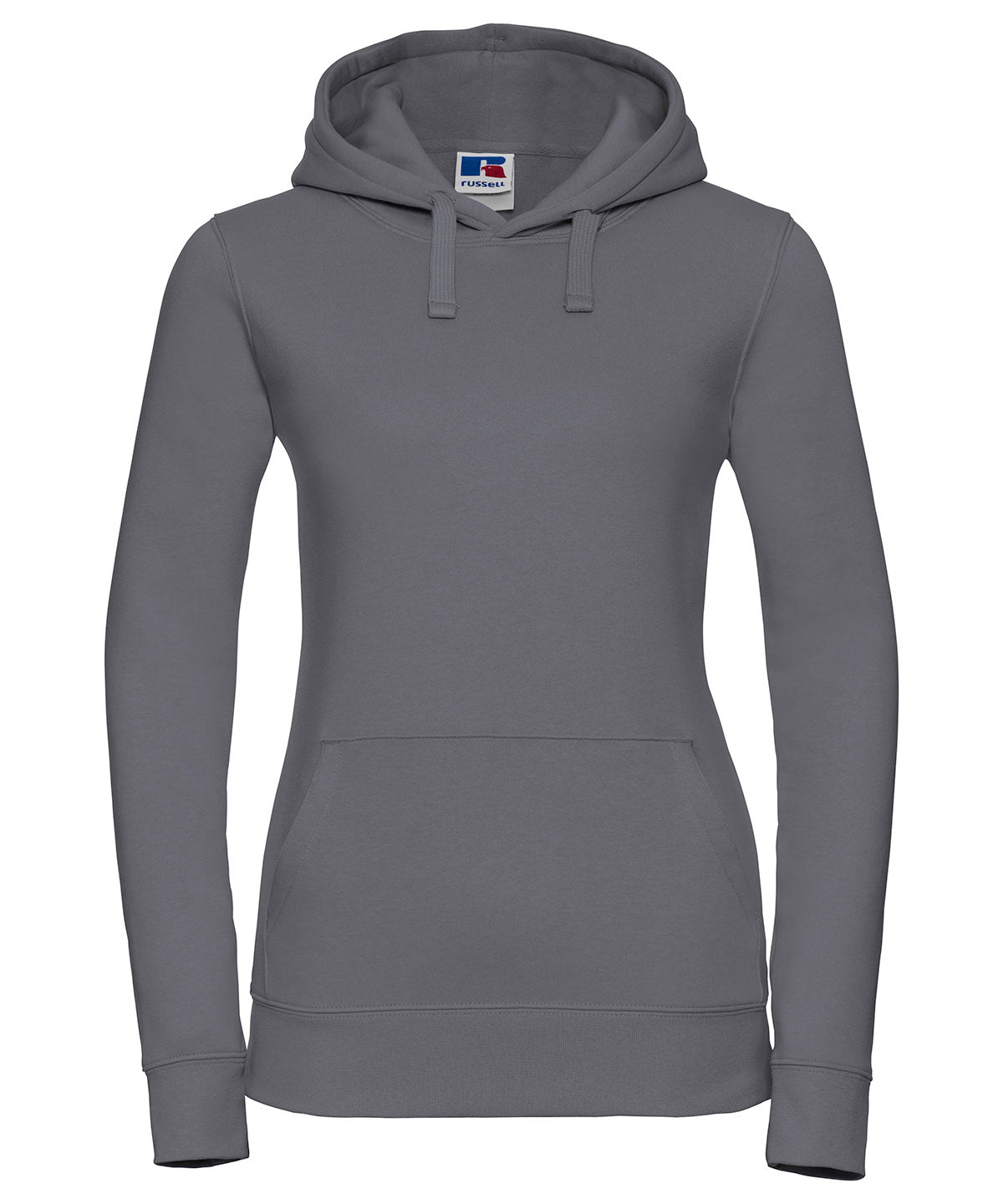 Russell Athletic J265F Women's authentic hooded sweatshirt in Convoy Grey
