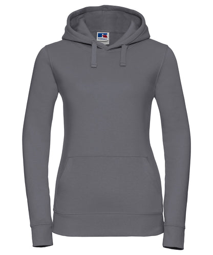 Russell Athletic J265F Women's authentic hooded sweatshirt in Convoy Grey