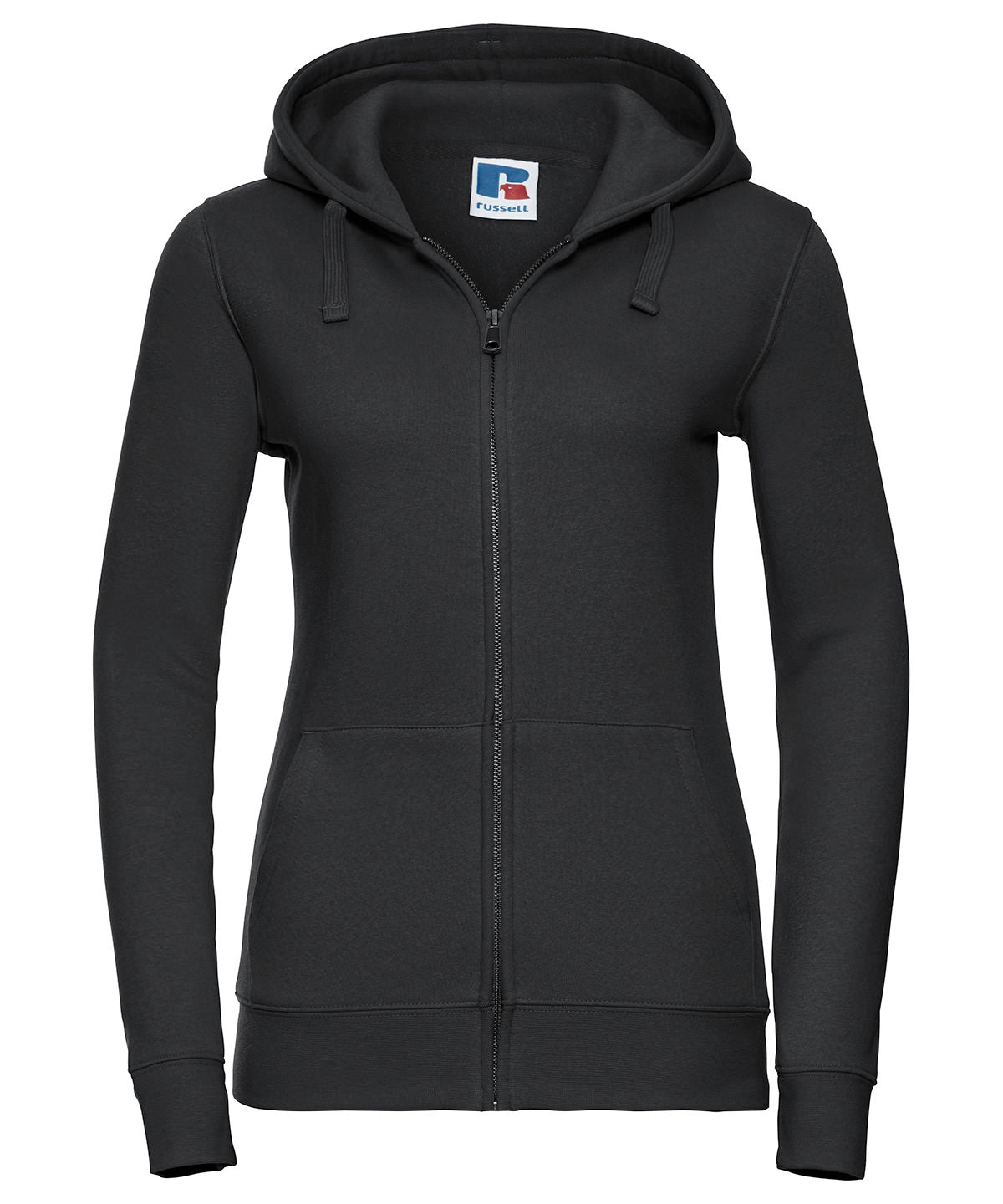 Russell Athletic J266F Women's authentic zipped hooded sweatshirt in Black*