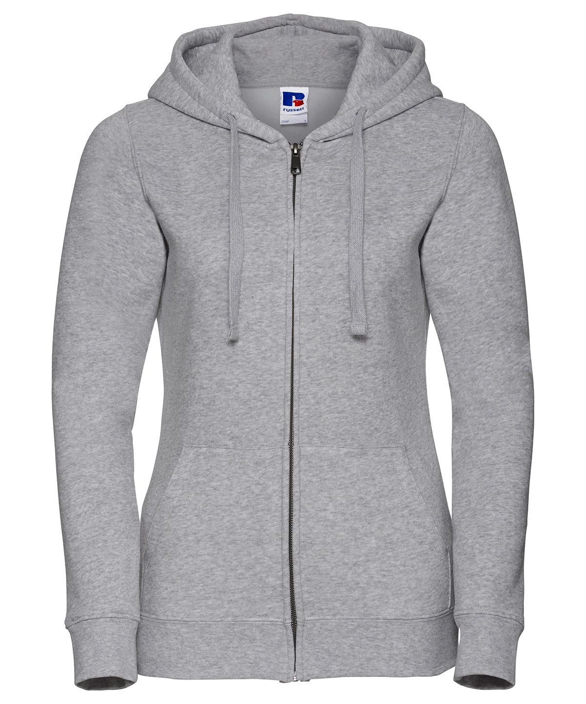 Russell Athletic J266F Women's authentic zipped hooded sweatshirt in Light Oxford*