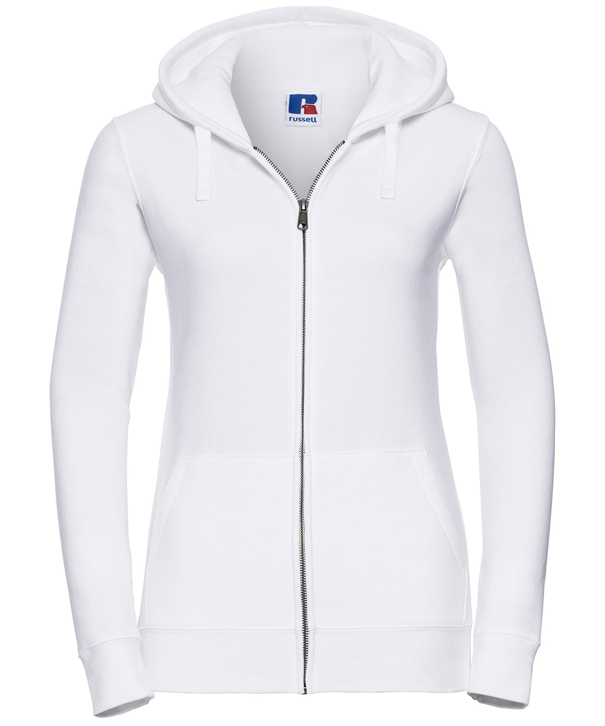 Russell Athletic J266F Women's authentic zipped hooded sweatshirt in White