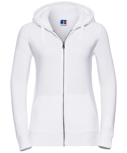 Russell Athletic J266F Women's authentic zipped hooded sweatshirt in White