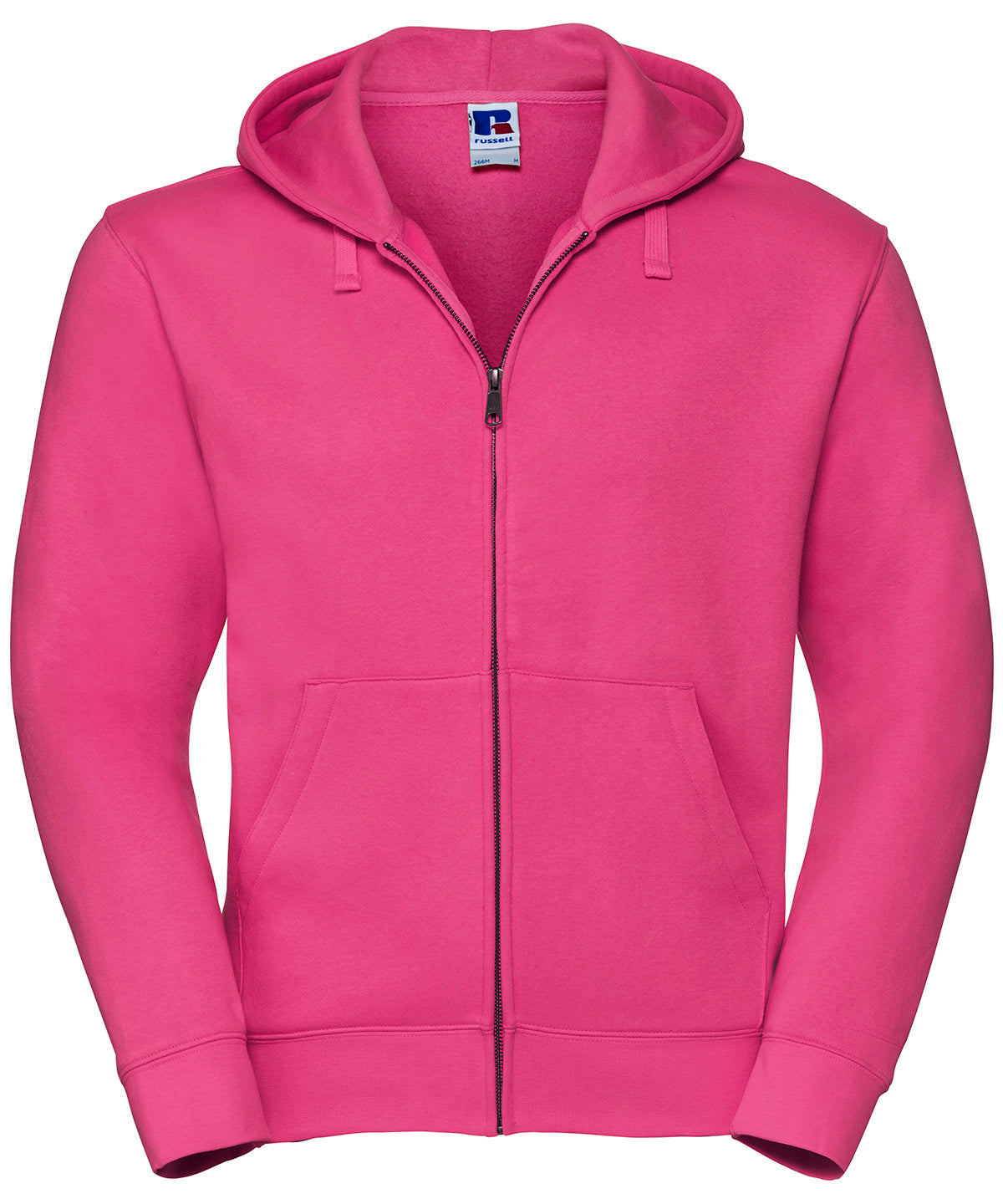 Russell Athletic J266M Authentic zipped hooded sweat in Fuchsia