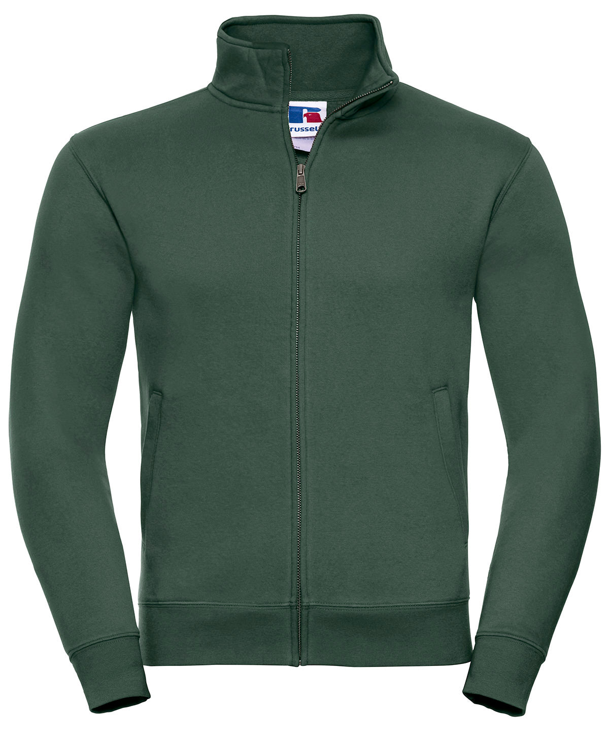 Russell Athletic J267M Authentic sweatshirt jacket in Bottle Green