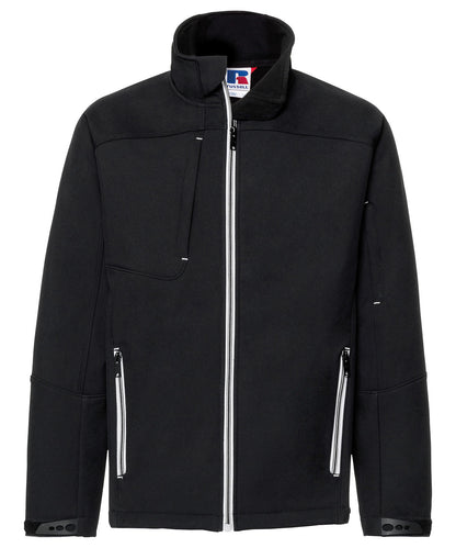 Russell Athletic J410M Bionic softshell jacket in Black