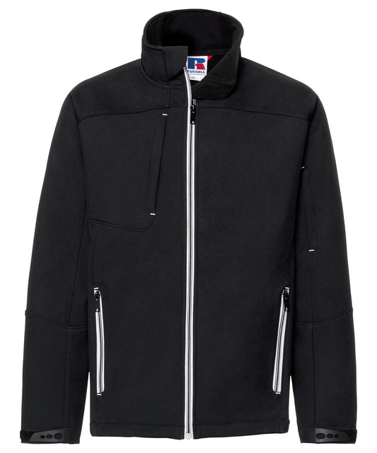 Russell Athletic J410M Bionic softshell jacket in Black