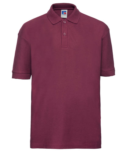 Russell Athletic J539B Kids polo shirt in Burgundy