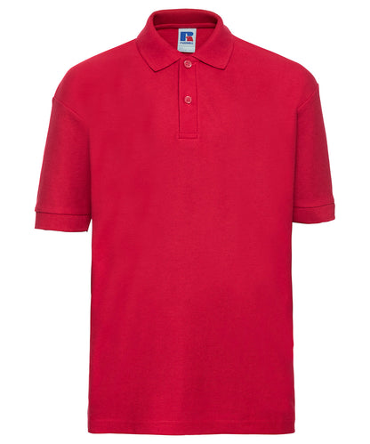 Russell Athletic J539B Kids polo shirt in Classic Red