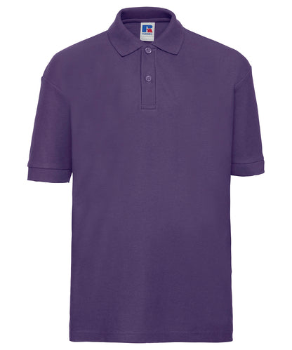 Russell Athletic J539B Kids polo shirt in Purple