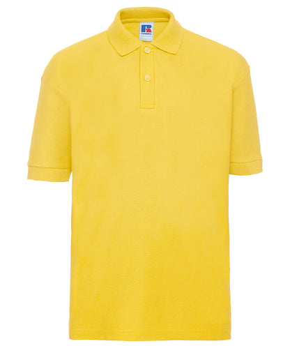 Russell Athletic J539B Kids polo shirt in Yellow
