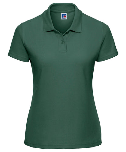 Russell Athletic J539F Women's classic polycotton polo in Bottle Green*
