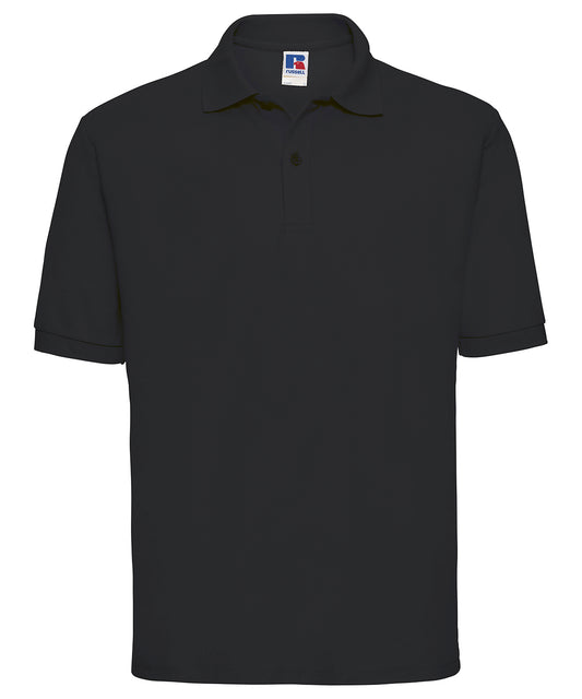 Russell Athletic J539M Classic polycotton polo in Black*†