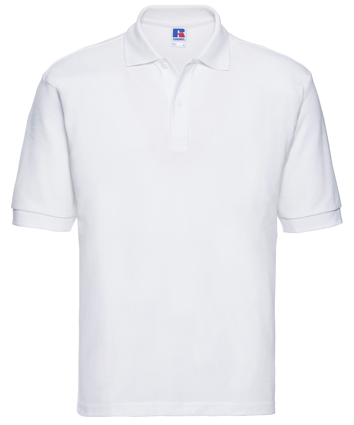 Russell Athletic J539M Classic polycotton polo in White*†