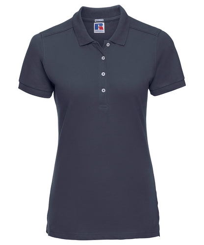 Russell Athletic J566F Women's stretch polo in French Navy