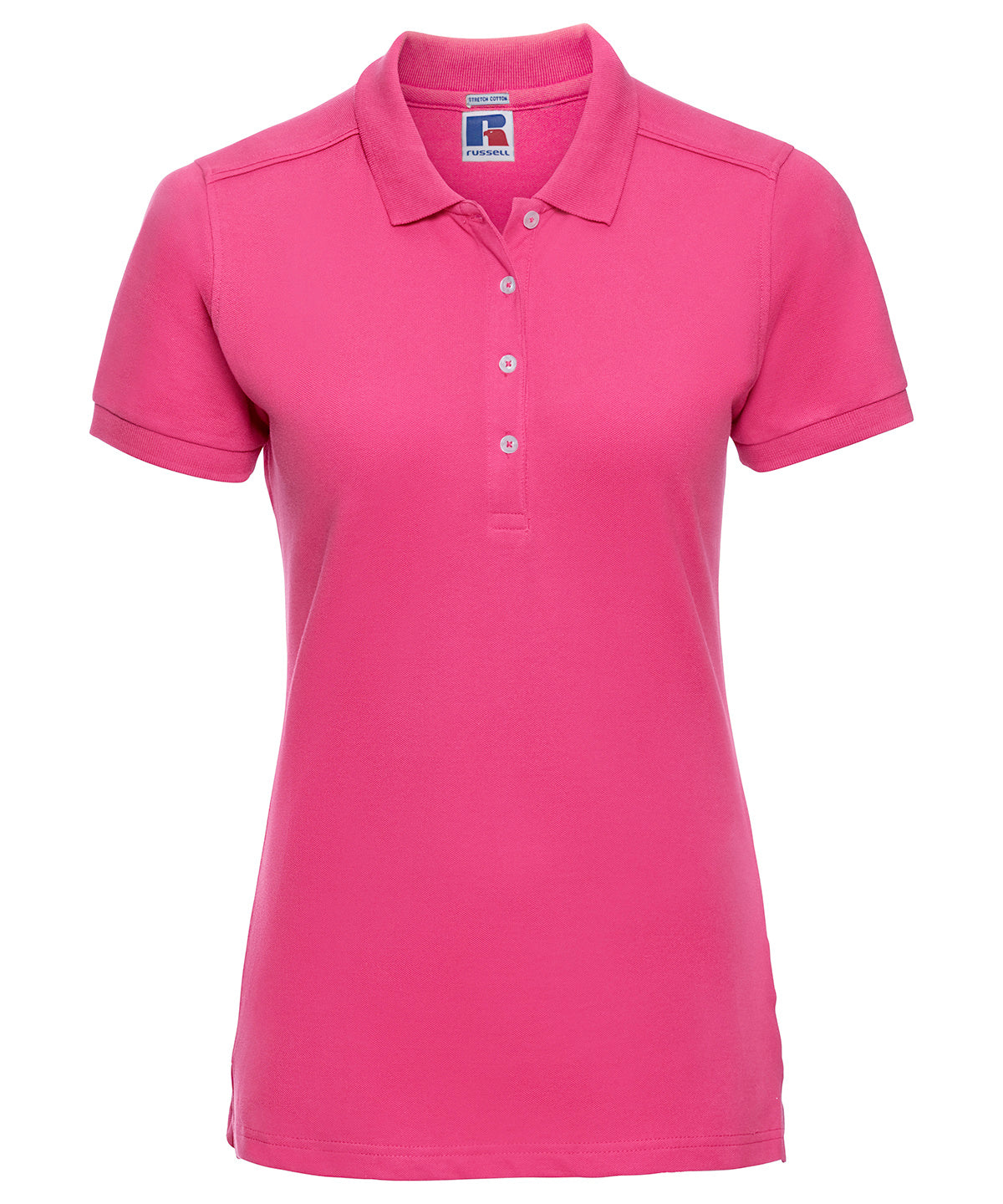 Russell Athletic J566F Women's stretch polo in Fuchsia