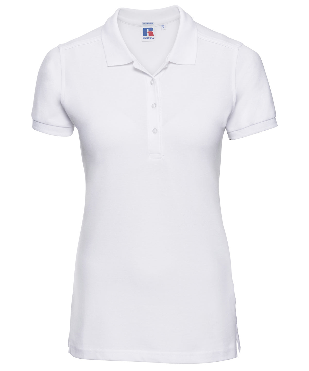 Russell Athletic J566F Women's stretch polo in White