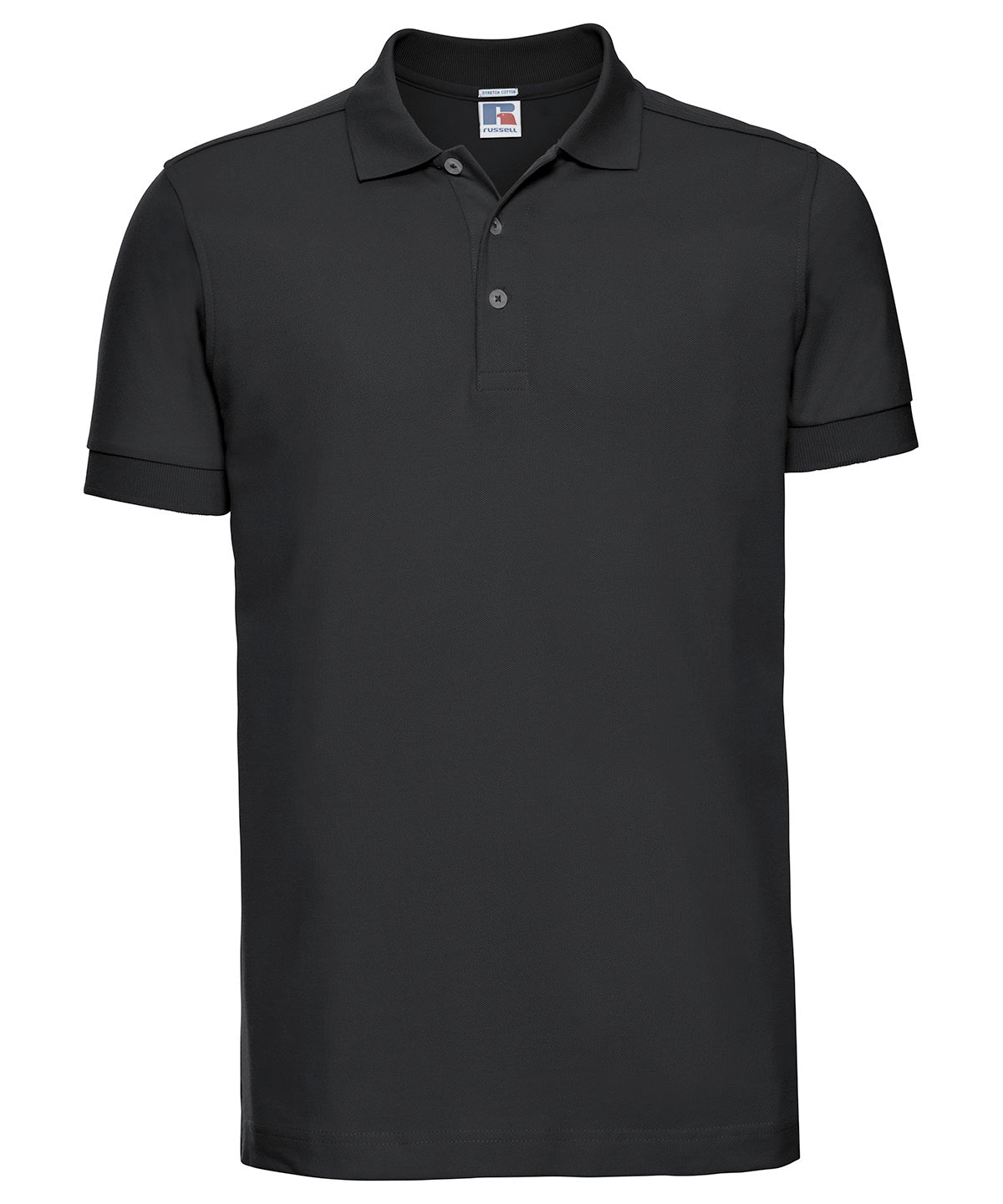 Russell Athletic J566M Stretch polo in Black