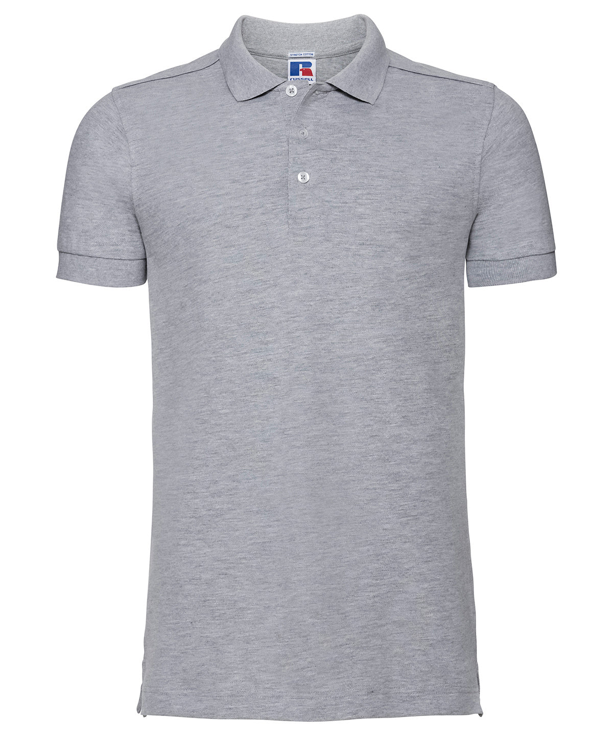 Russell Athletic J566M Stretch polo in Light Oxford